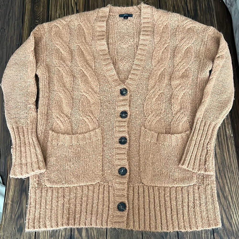 VGUC butterscotch J. Crew cardigan